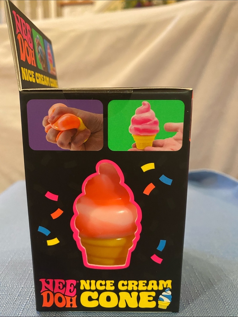 ORANGE-NIB Viral Squishy Squish Needoh Nice Ice Cream Cone - 100% AUTHENTIC - Picture 3 of 6